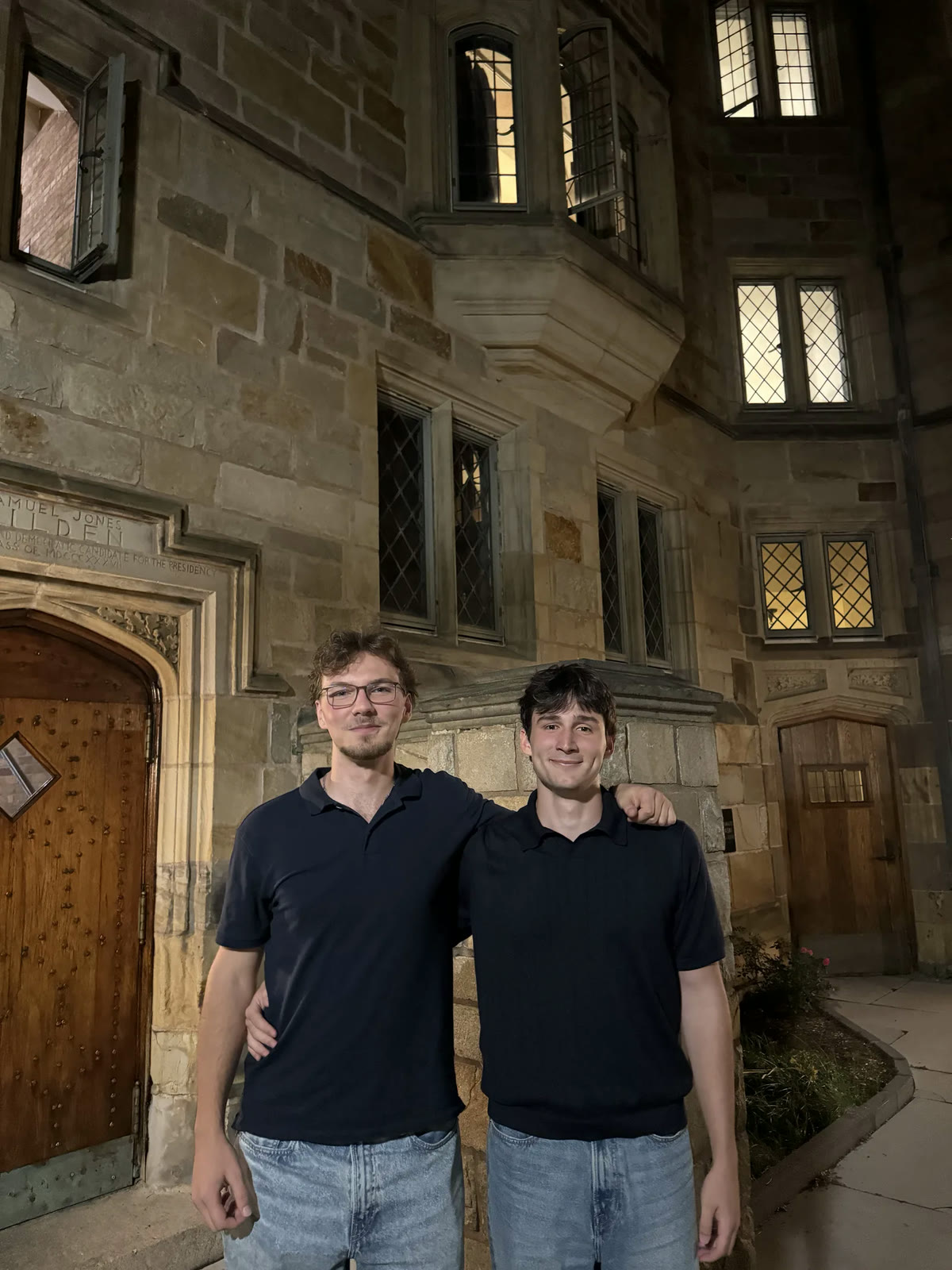 Matei and Mihnea, the founders of Seamless, at Yale
